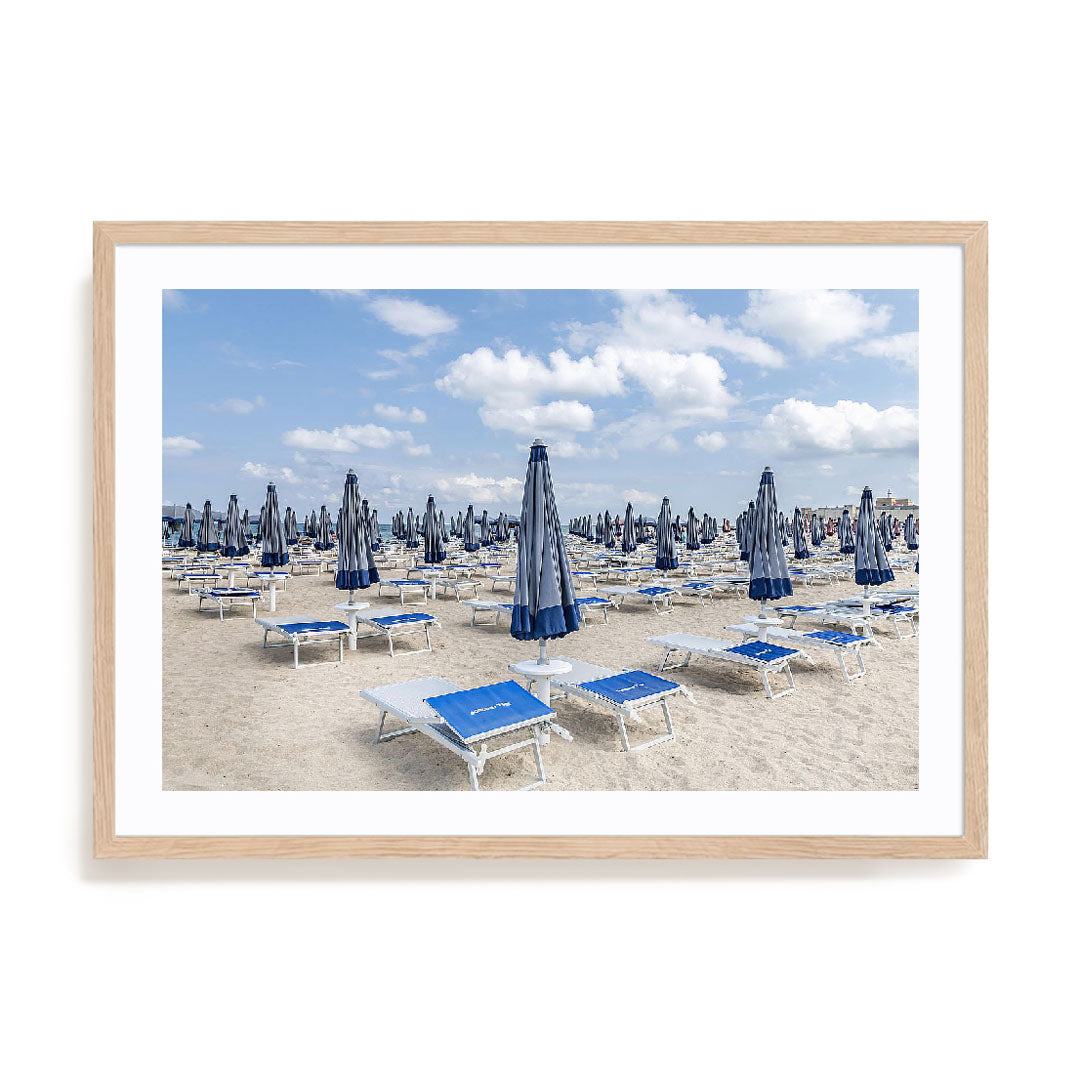 Puglia, Italy Beach Umbrellas Wall Art