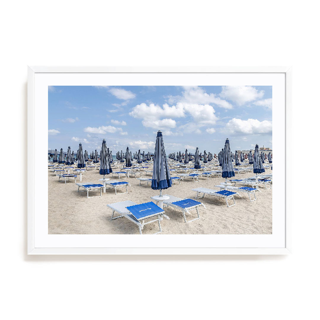 Puglia, Italy Beach Umbrellas Wall Art