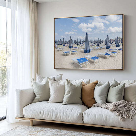 Puglia, Italy Beach Umbrellas Wall Art