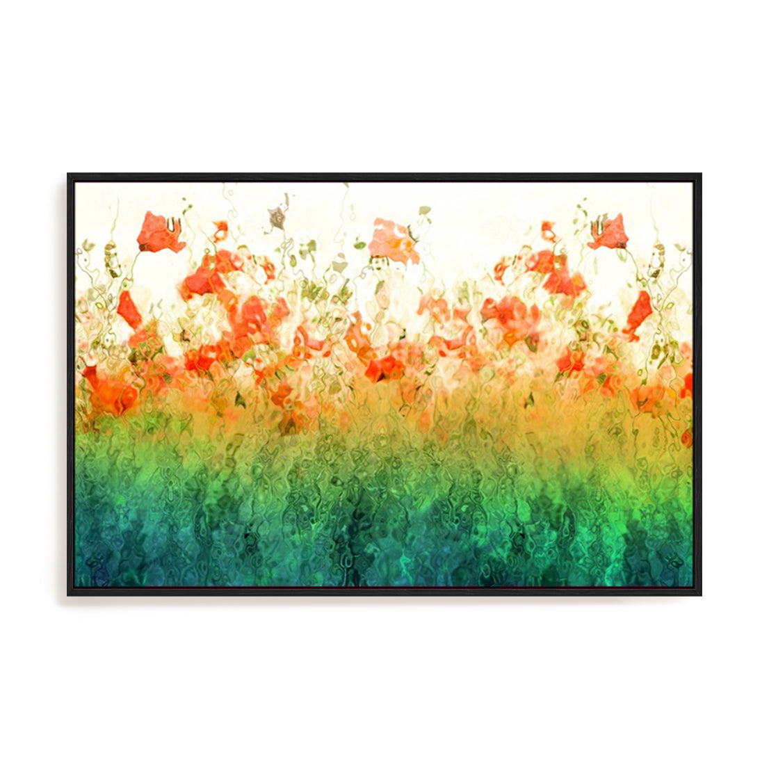 Emerald Poppies Wall Art