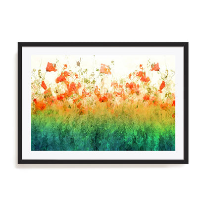 Emerald Poppies Wall Art