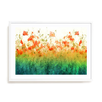 Emerald Poppies Wall Art