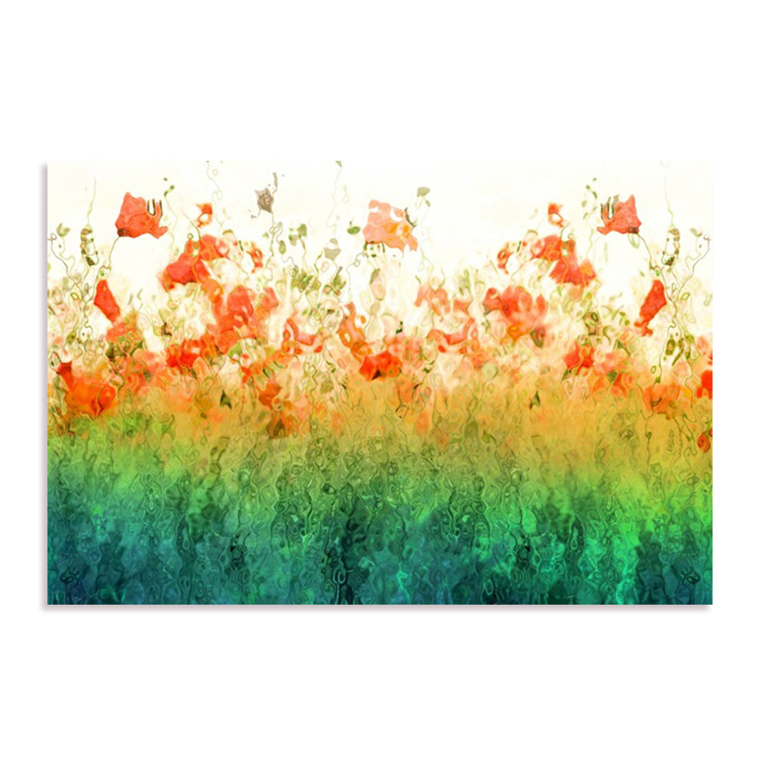 Emerald Poppies Wall Art