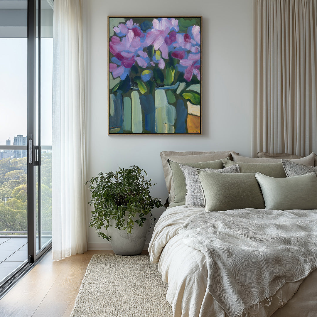 Violet Spring Flowers V Wall Art