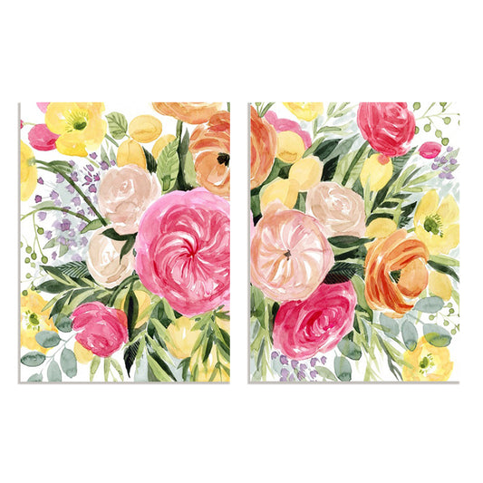 Blossomy Gathering I and II Wall Art