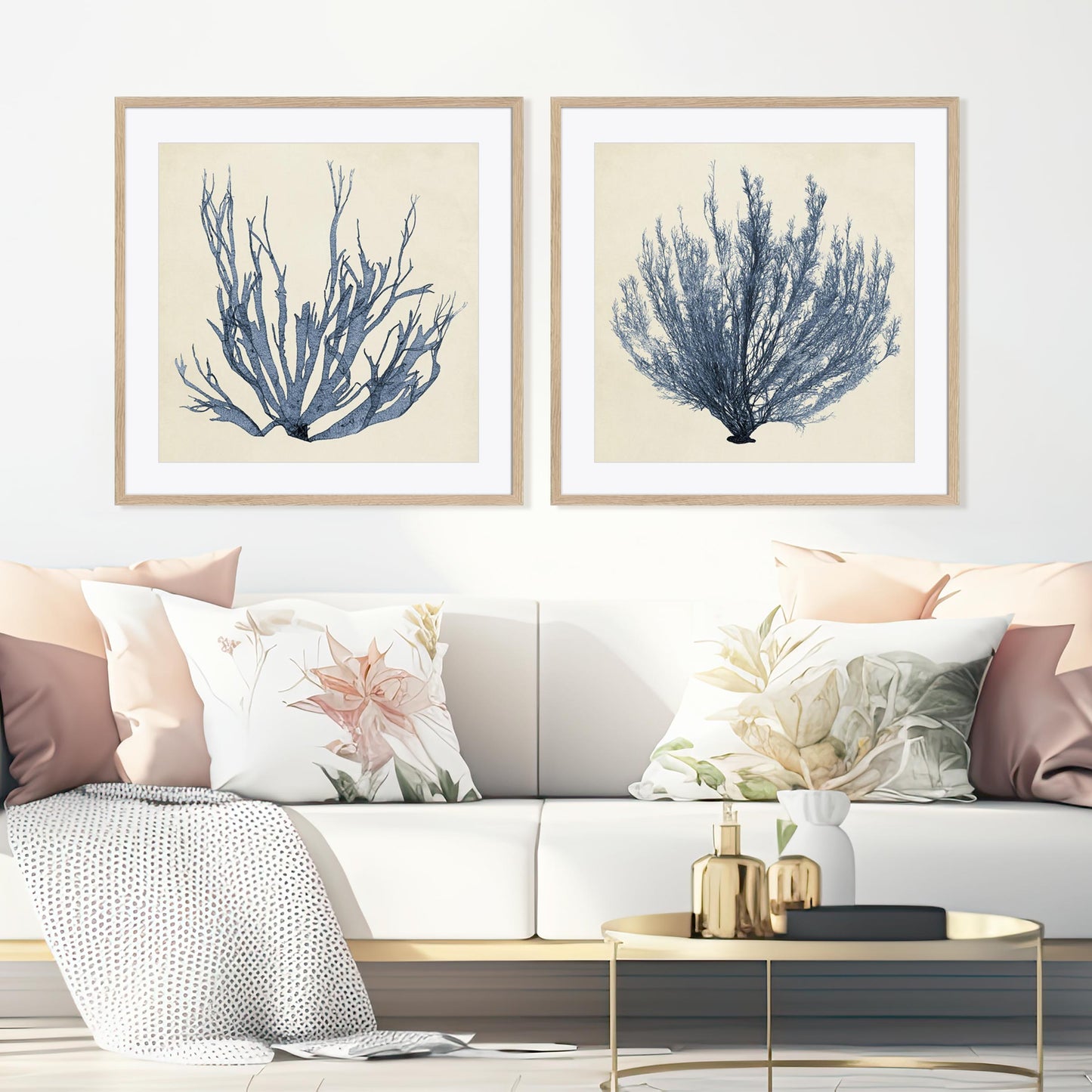 Coastal Seaweed I and III Wall Art