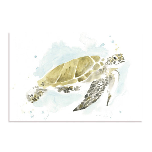 Watercolor Sea Turtle Study I