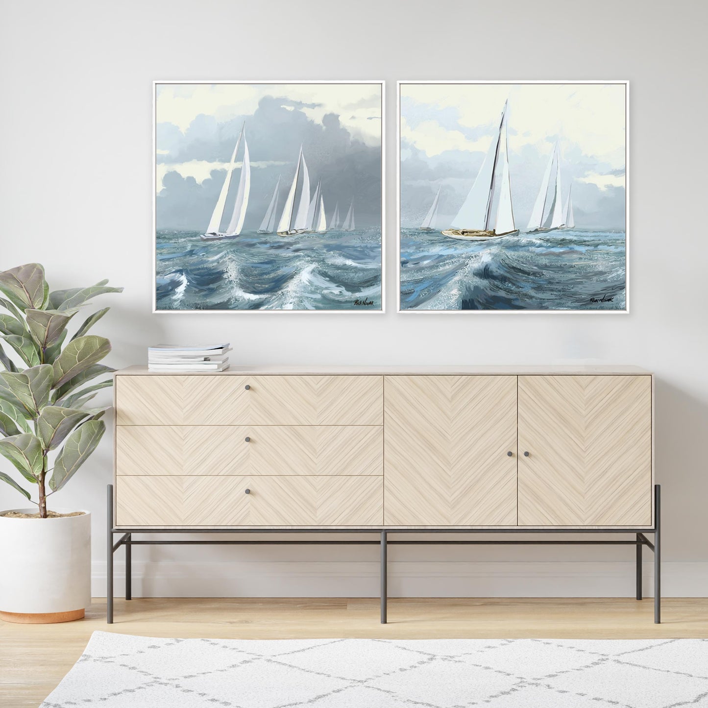 Sailing Ships II and III Wall Art