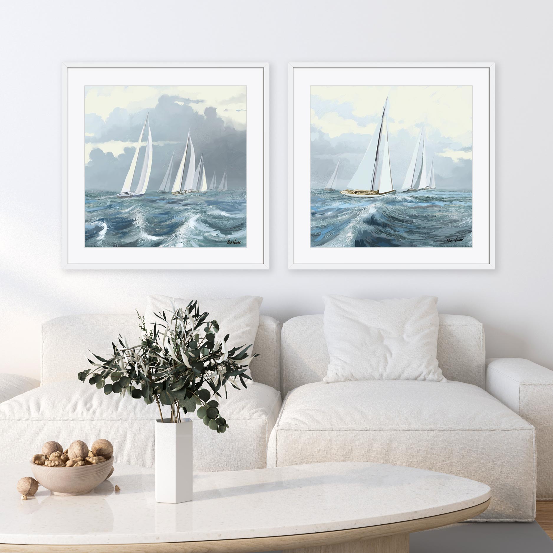 Sailing Ships II and III Wall Art