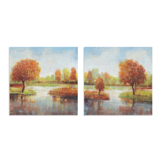 Lake Reflections I and II Wall Art