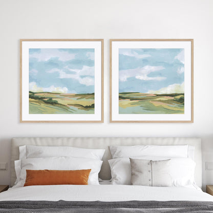 Meadow Gold II and I Wall Art