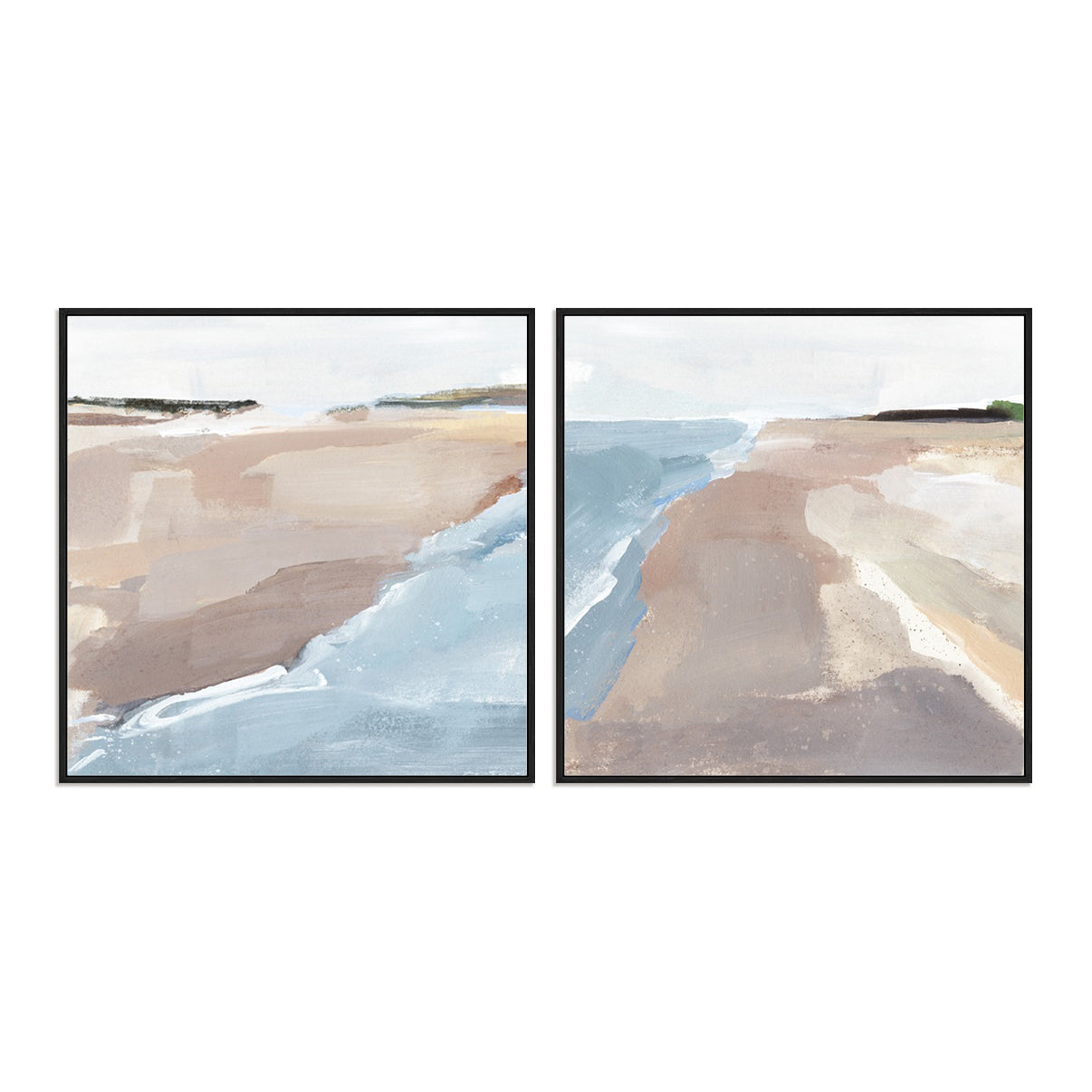 Beach Walk I and II Wall Art