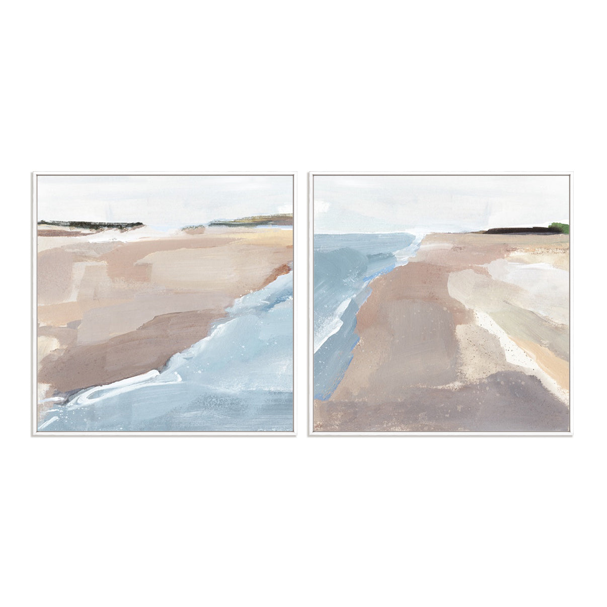 Beach Walk I and II Wall Art