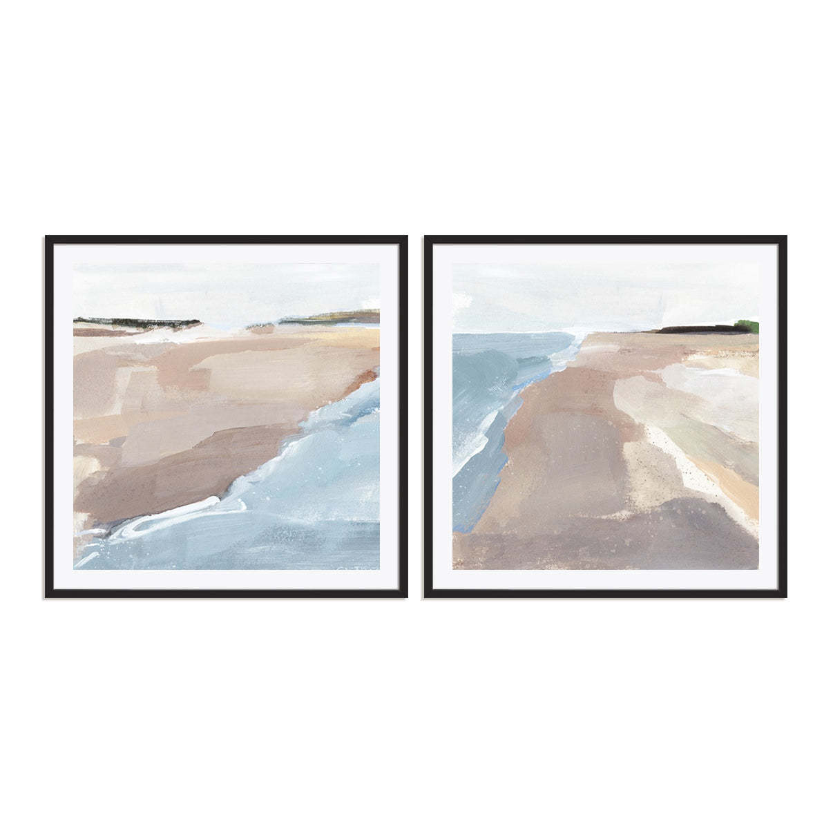 Beach Walk I and II Wall Art