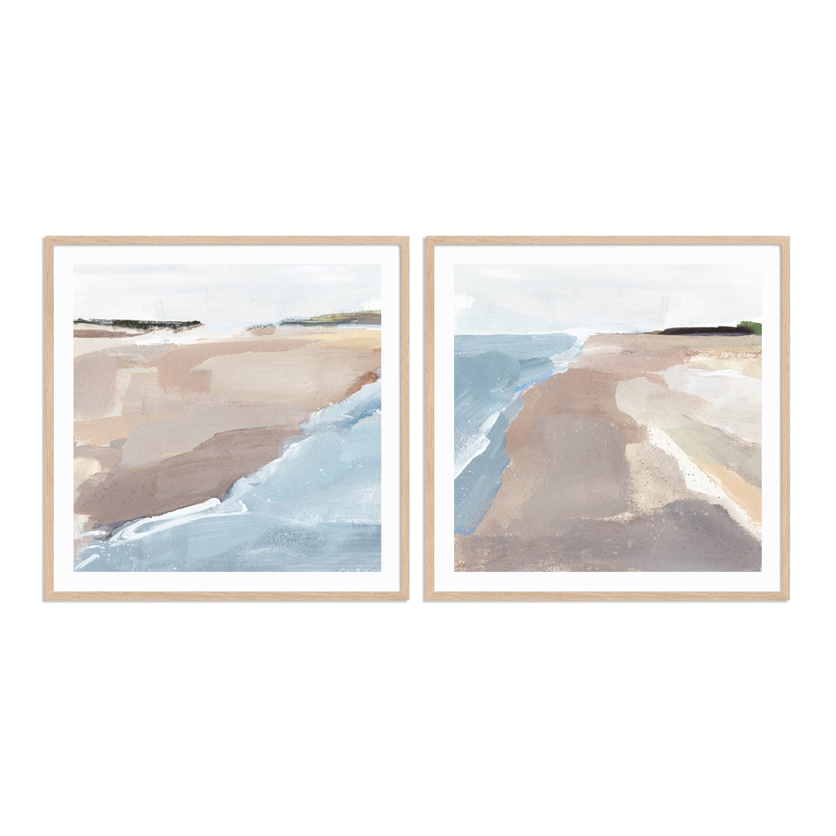 Beach Walk I and II Wall Art