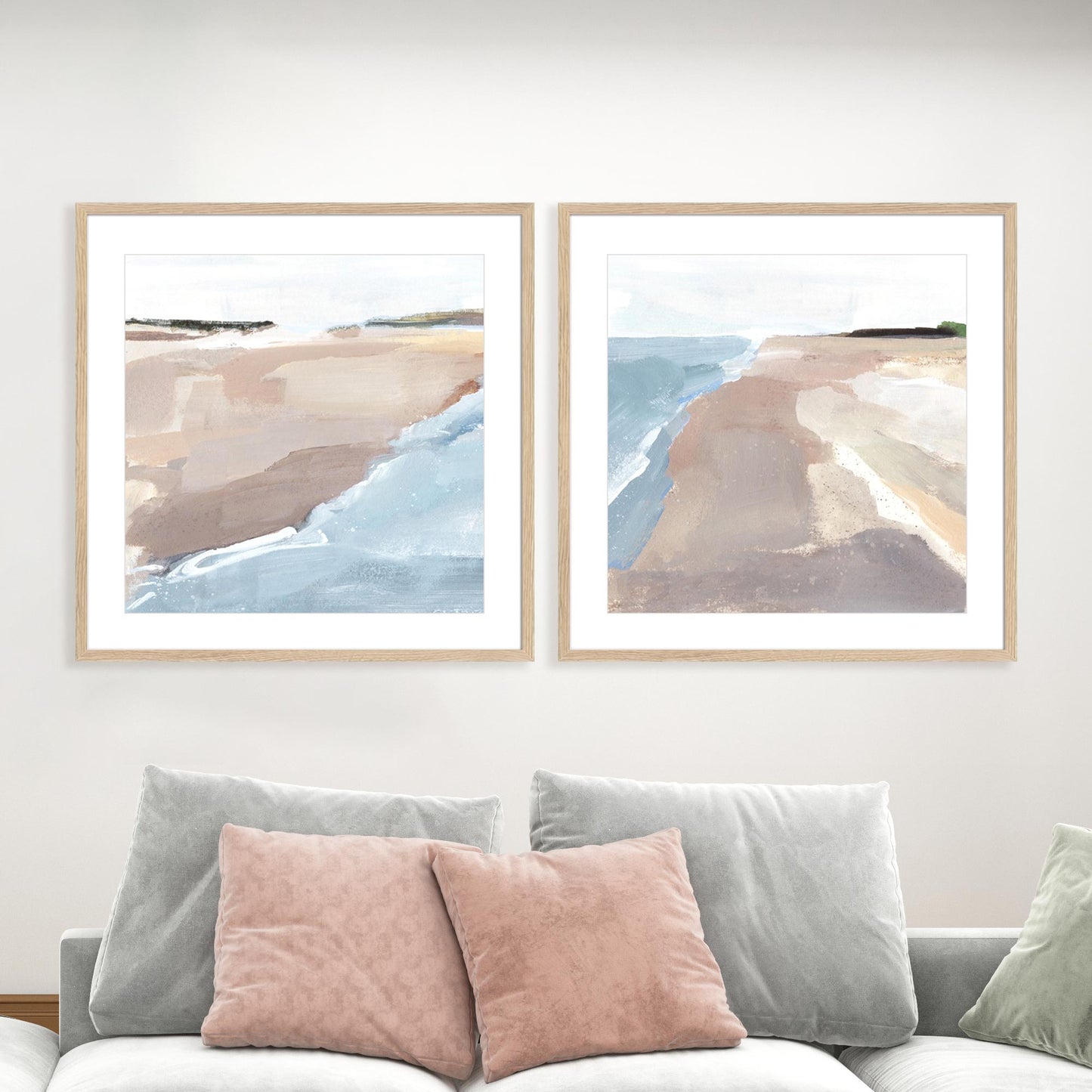 Beach Walk I and II Wall Art