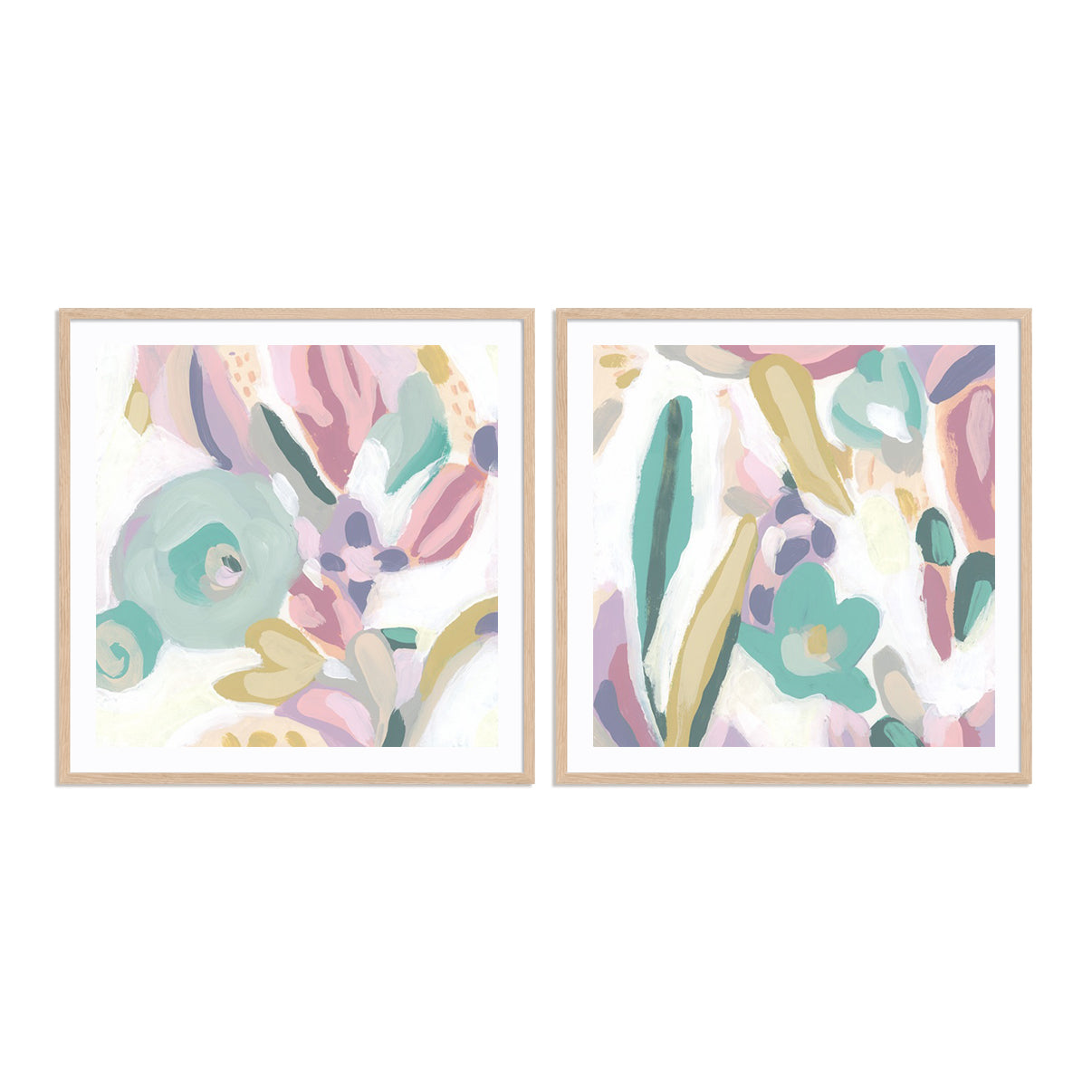 Floral Rapport I and II Wall Art