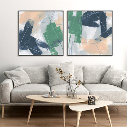 Diagonal Flight Plan I and II Wall Art