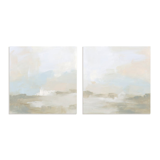 Cream Vista I and II Wall Art