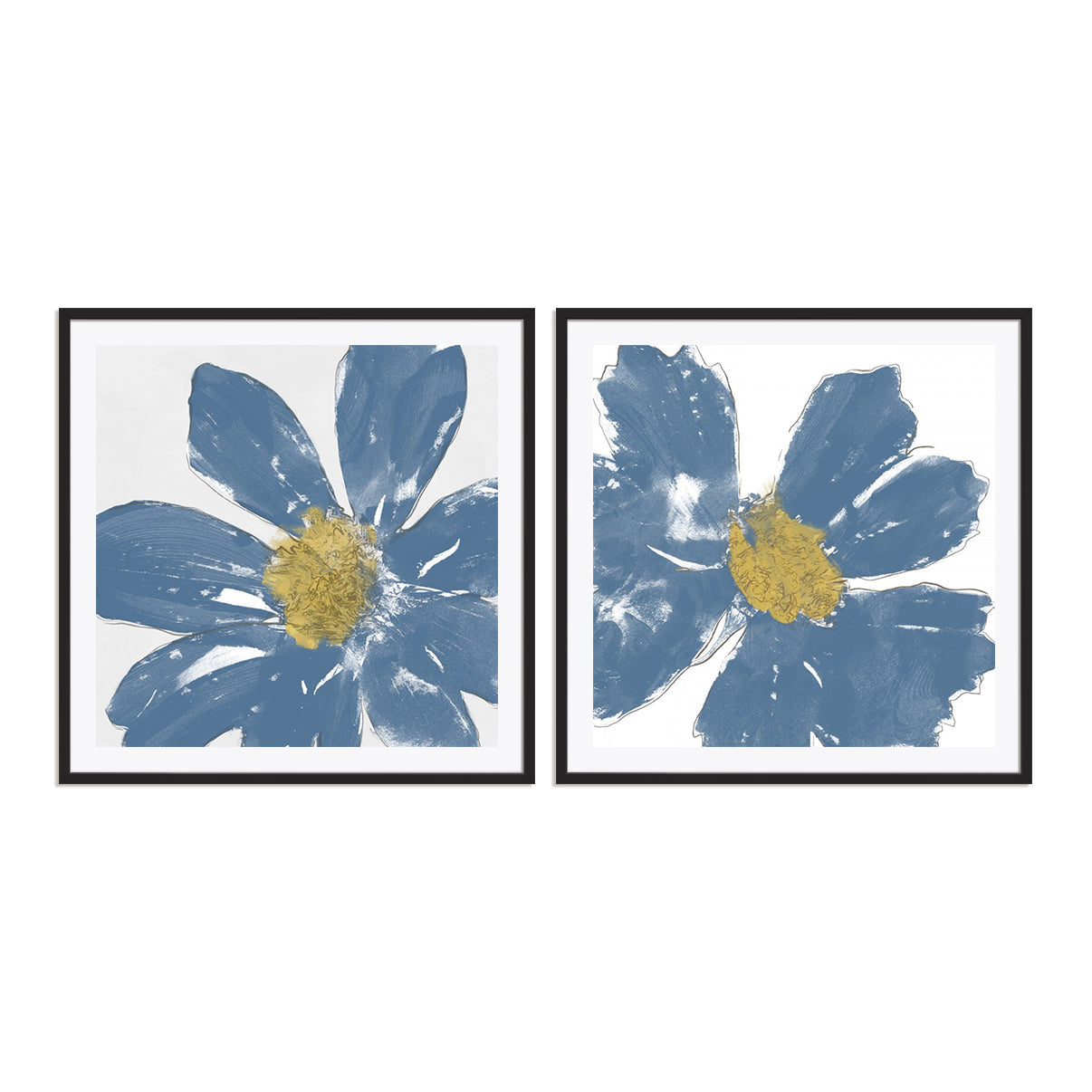 A Blue Greeting I and II Wall Art