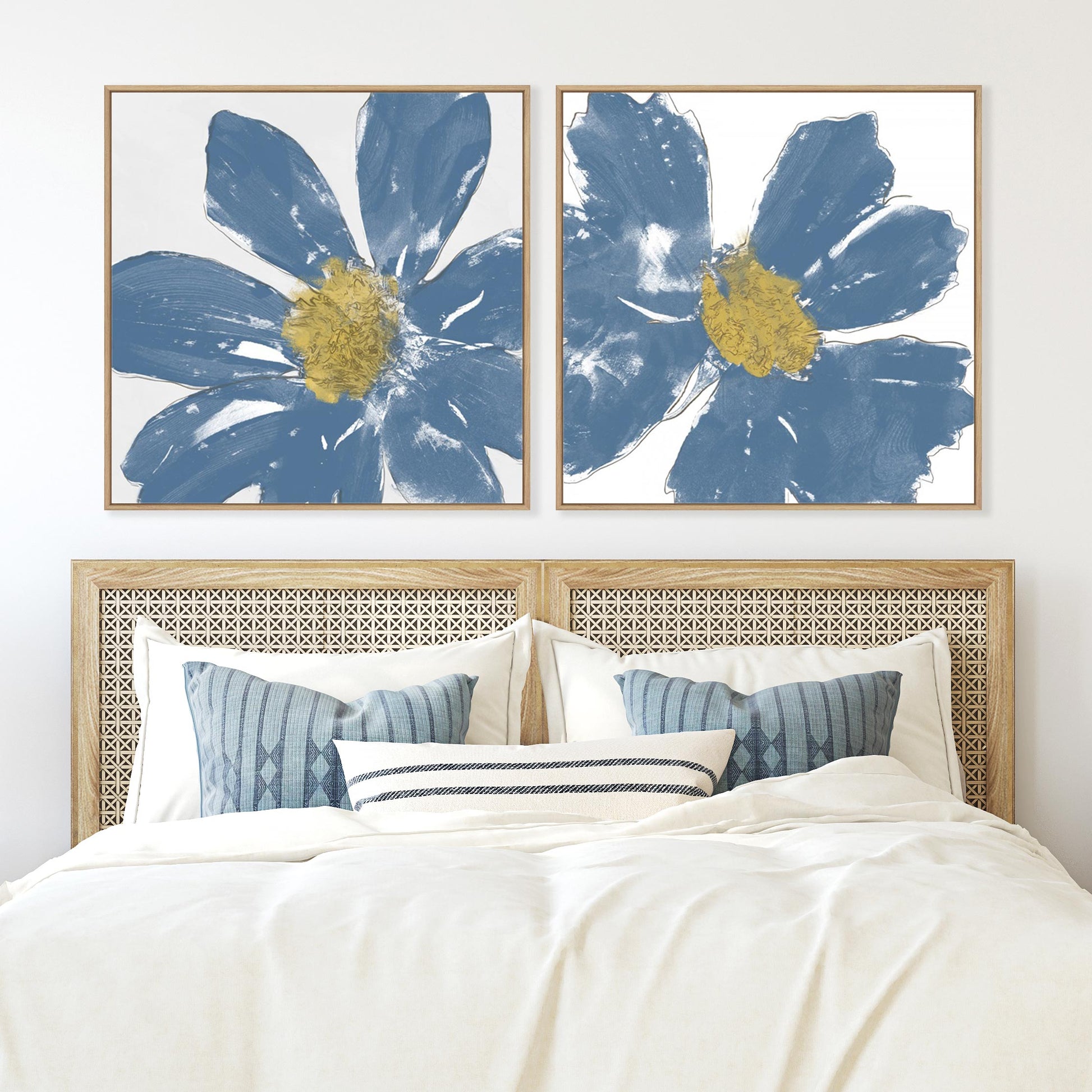 A Blue Greeting I and II Wall Art