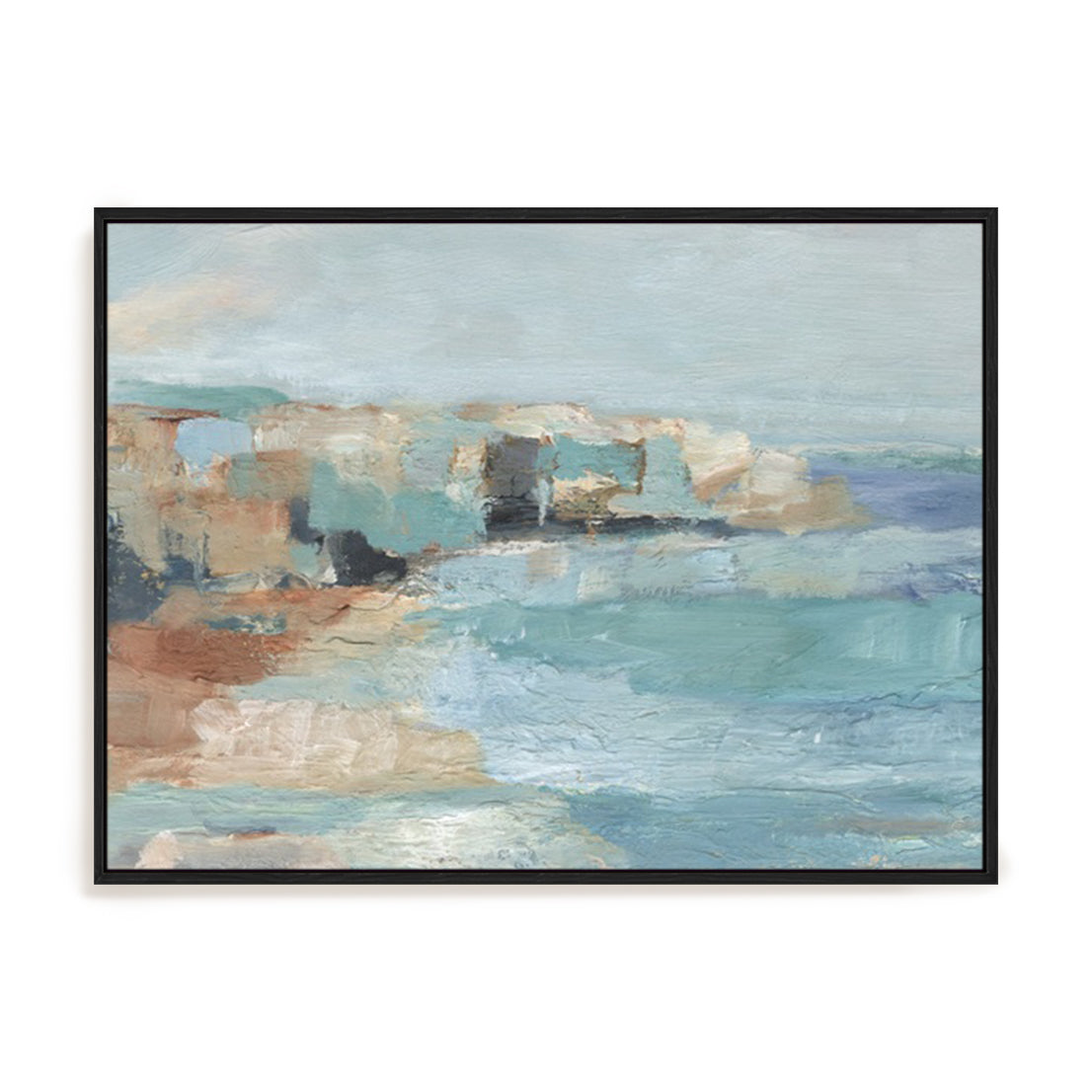 Turquoise Cliff Wall I Wall Art