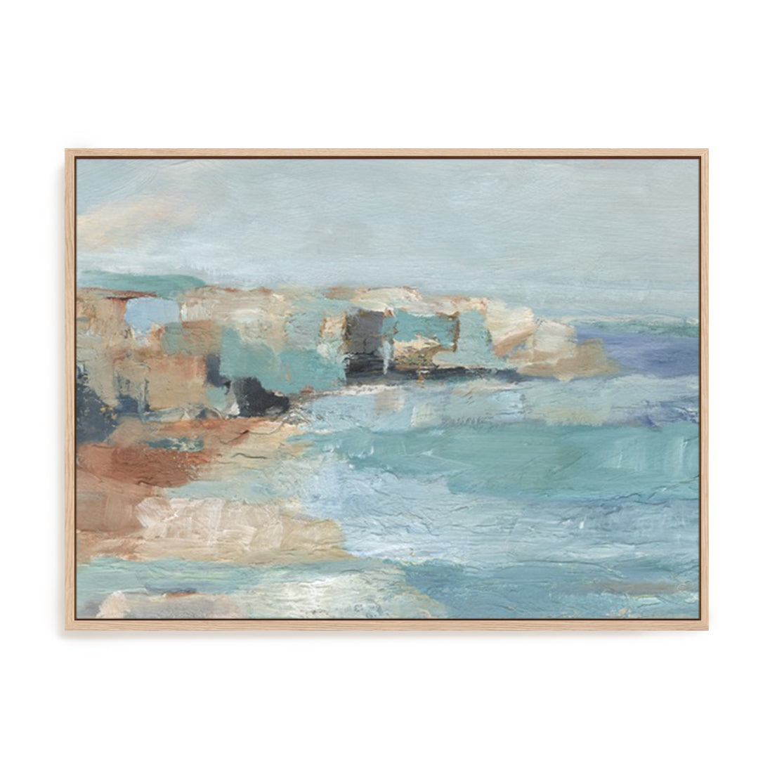 Turquoise Cliff Wall I Wall Art