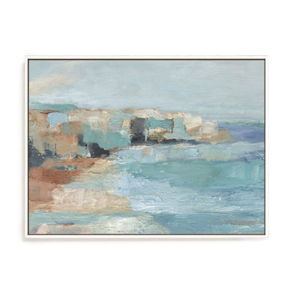 Turquoise Cliff Wall I Wall Art