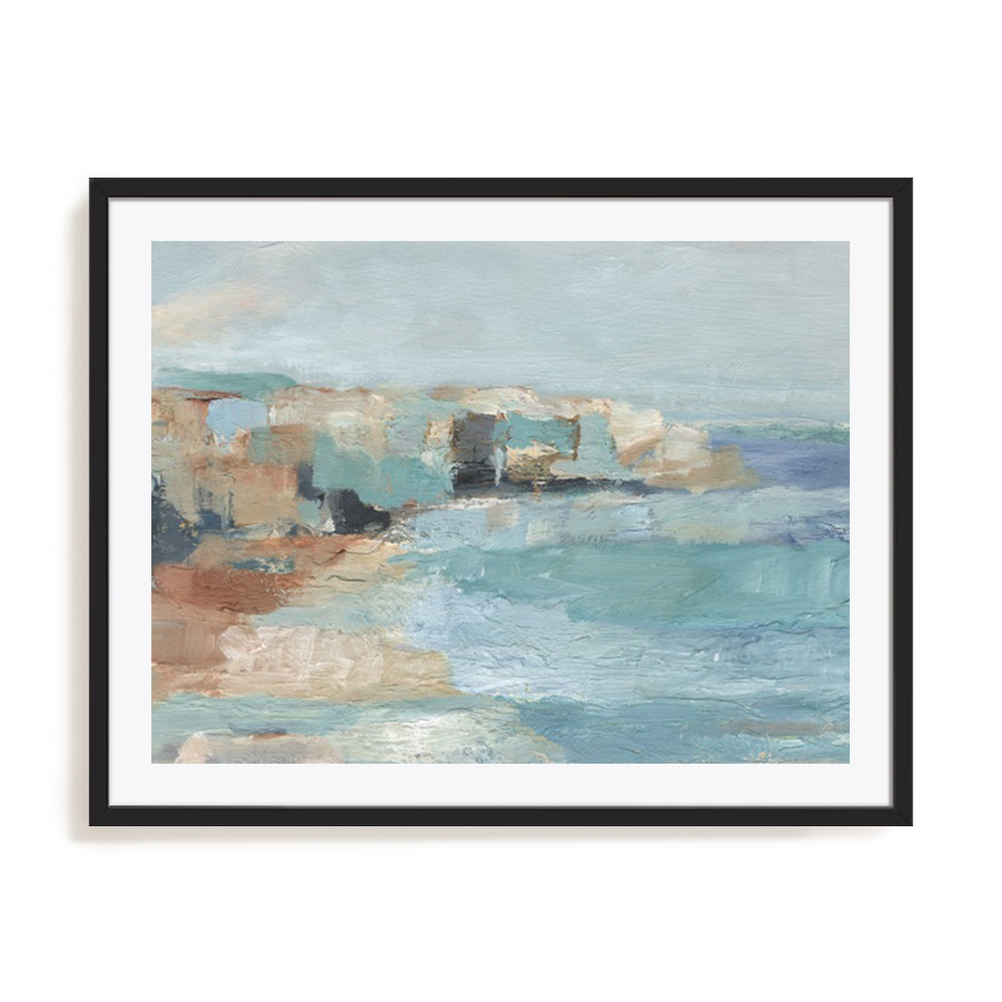 Turquoise Cliff Wall I Wall Art