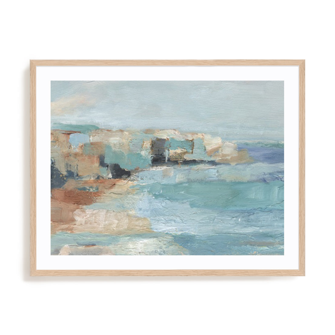 Turquoise Cliff Wall I Wall Art