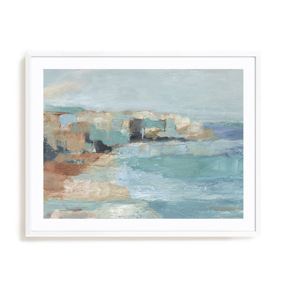 Turquoise Cliff Wall I Wall Art