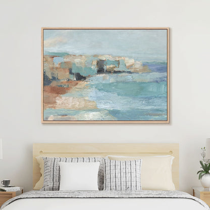 Turquoise Cliff Wall I Wall Art