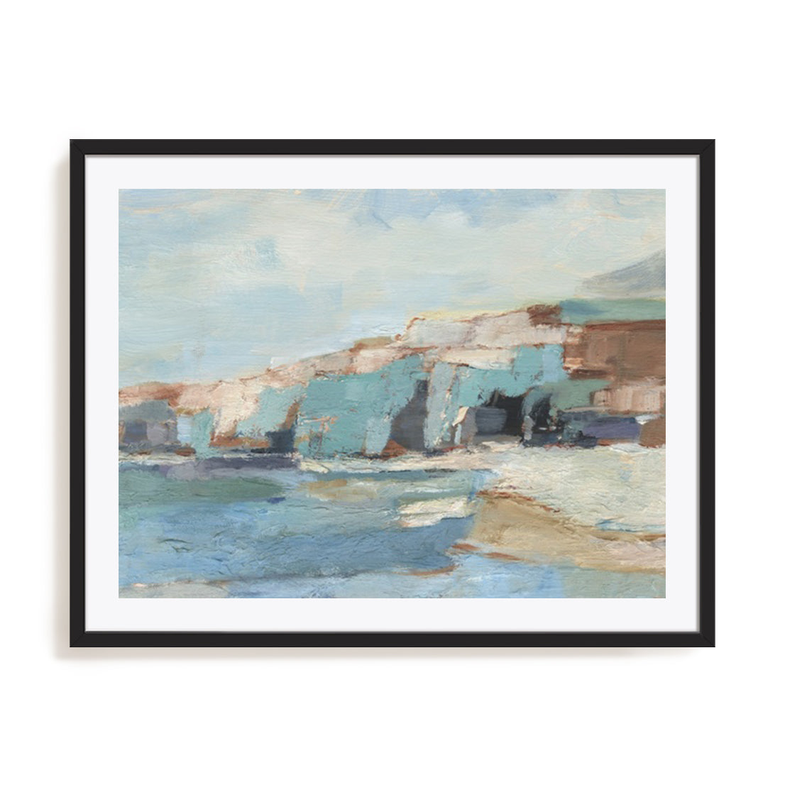 Turquoise Cliff Wall II Wall Art