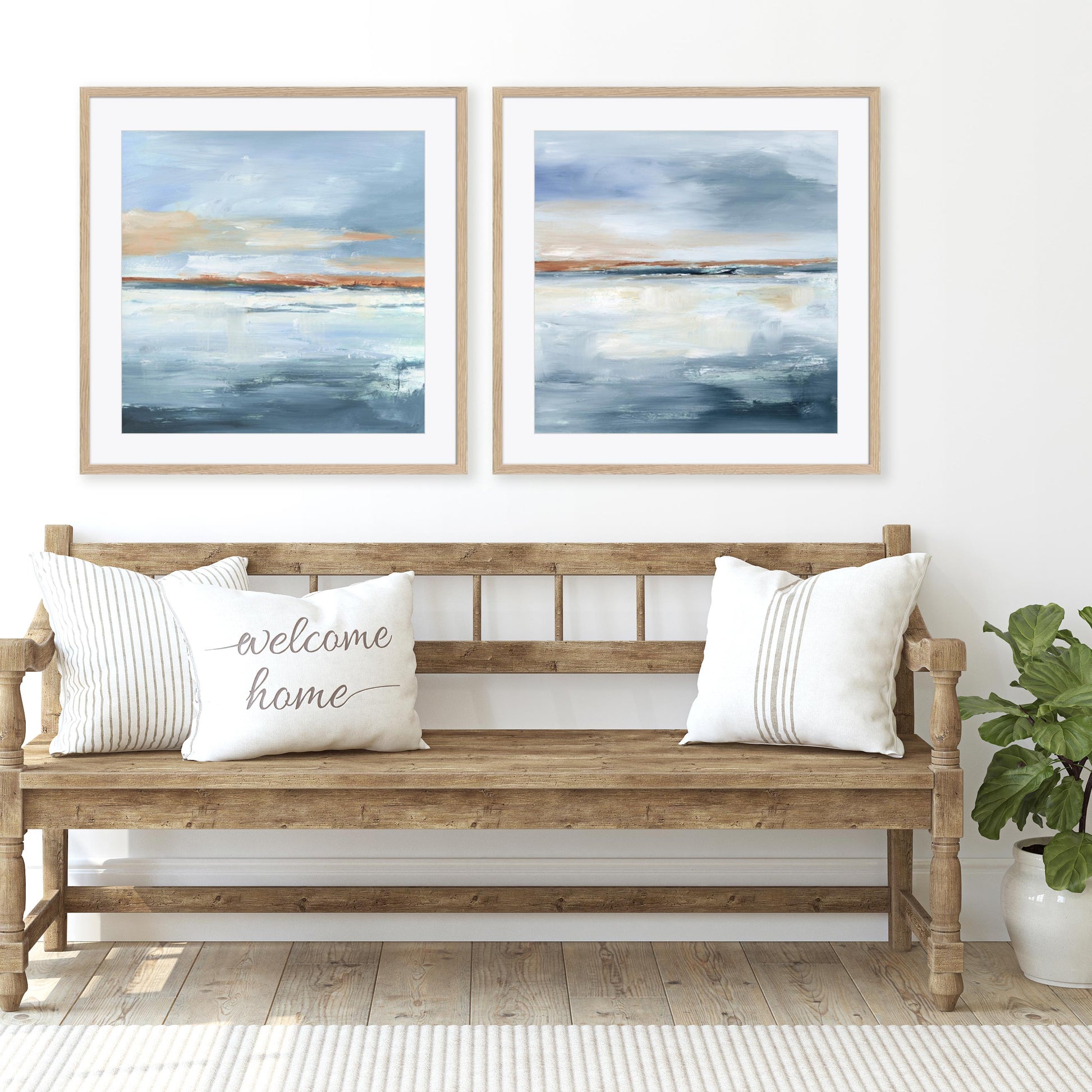 Sundown Horizon I and II Wall Art