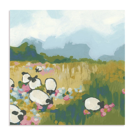 Sweet Sheep Field I Wall Art