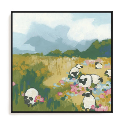 Sweet Sheep Field II Wall Art