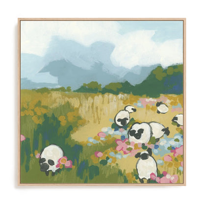 Sweet Sheep Field II Wall Art