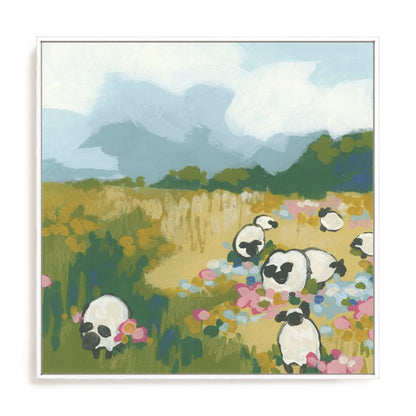 Sweet Sheep Field II Wall Art