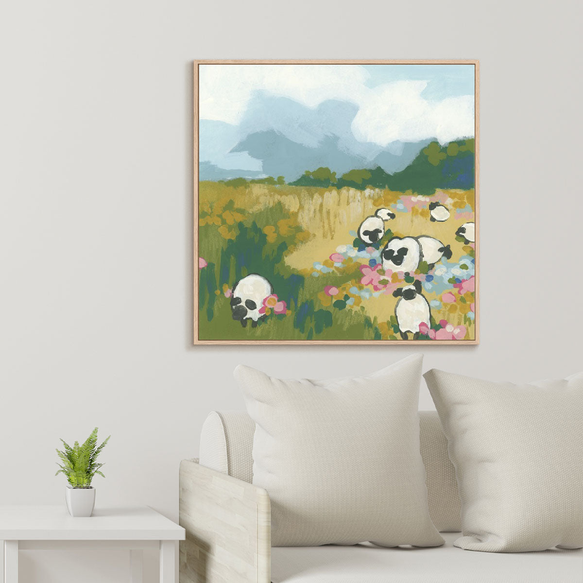 Sweet Sheep Field II Wall Art