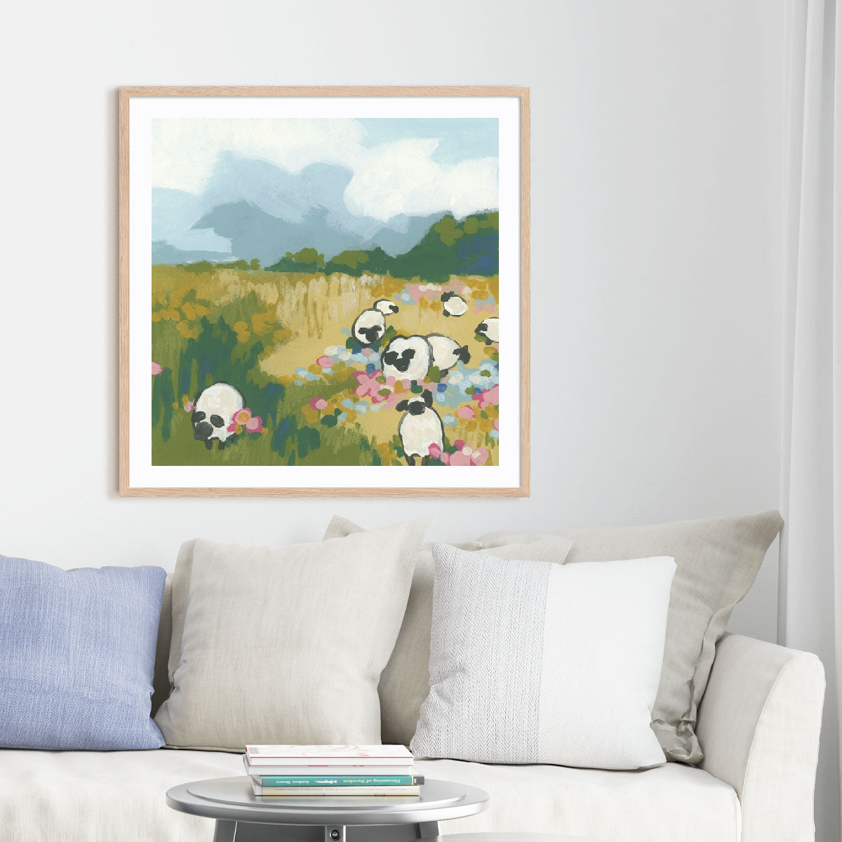 Sweet Sheep Field II Wall Art