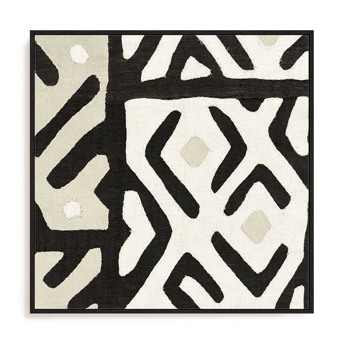 Kuba Cloth I Sq I Neutral Wall Art