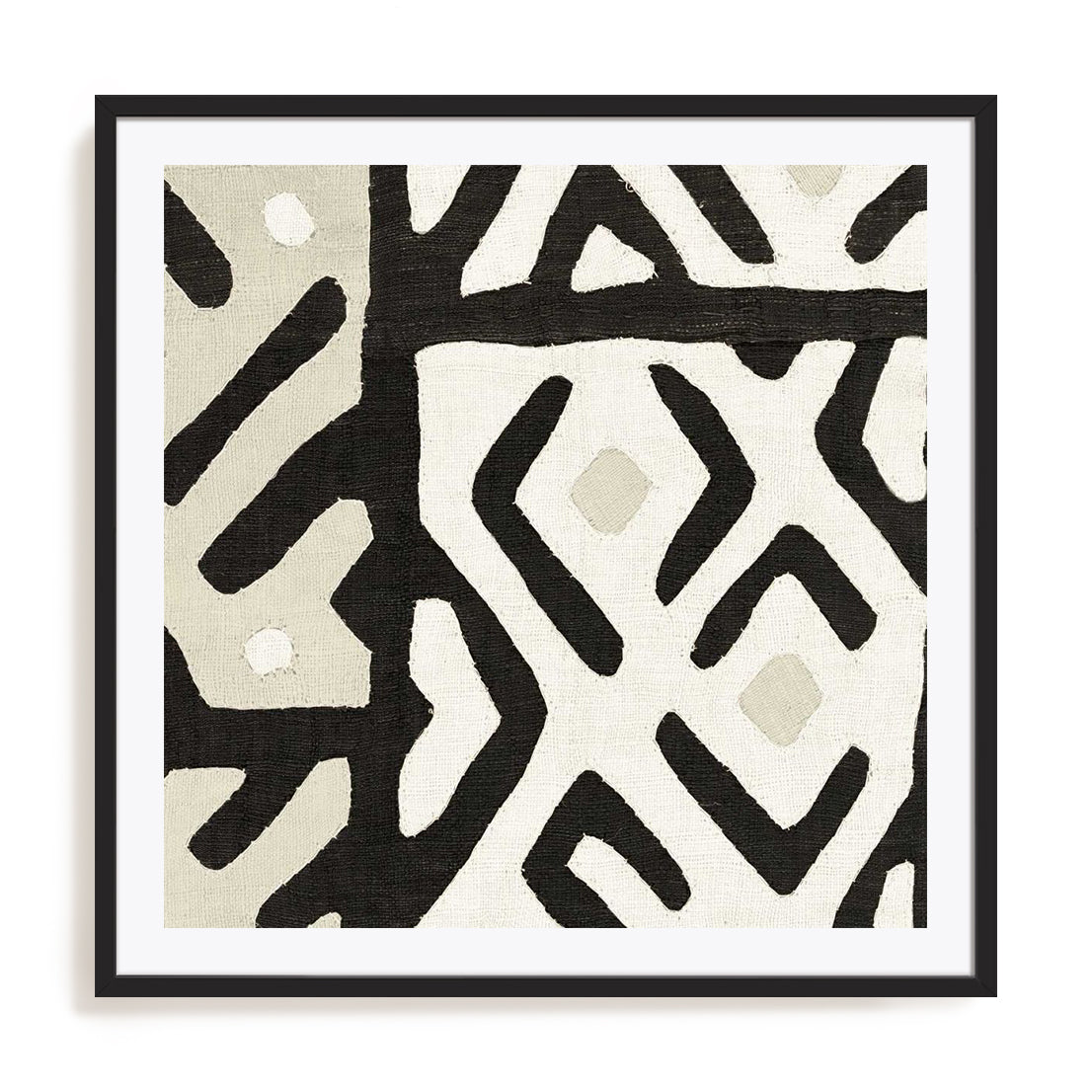 Kuba Cloth I Sq I Neutral Wall Art