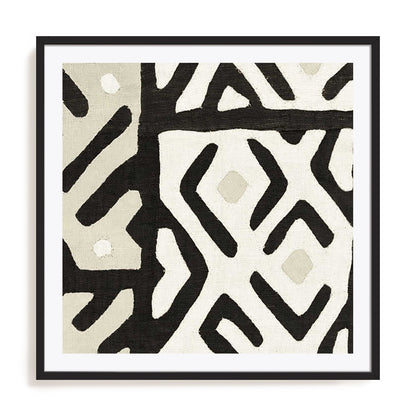 Kuba Cloth I Sq I Neutral Wall Art