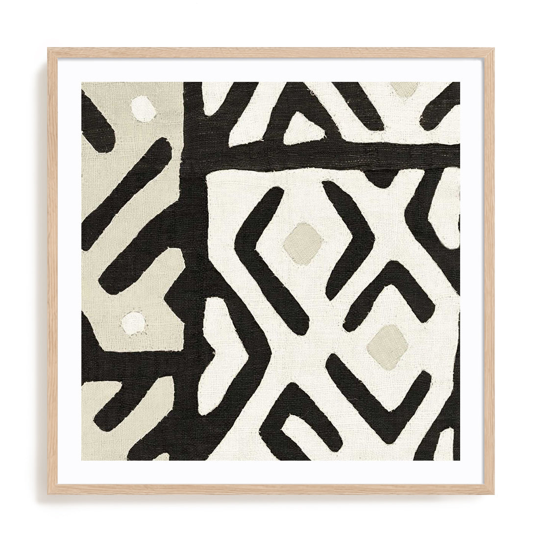 Kuba Cloth I Sq I Neutral Wall Art