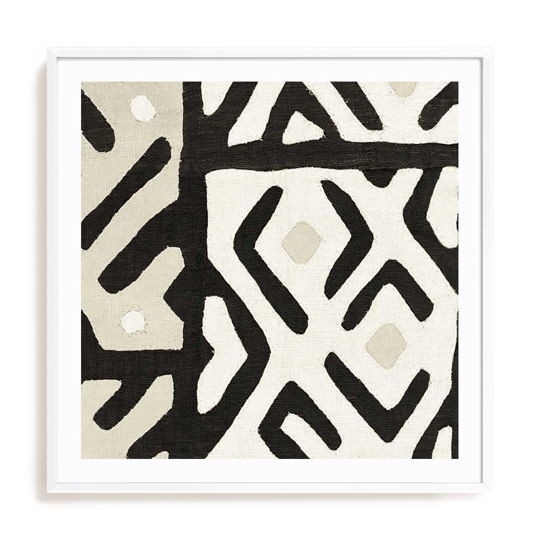 Kuba Cloth I Sq I Neutral Wall Art