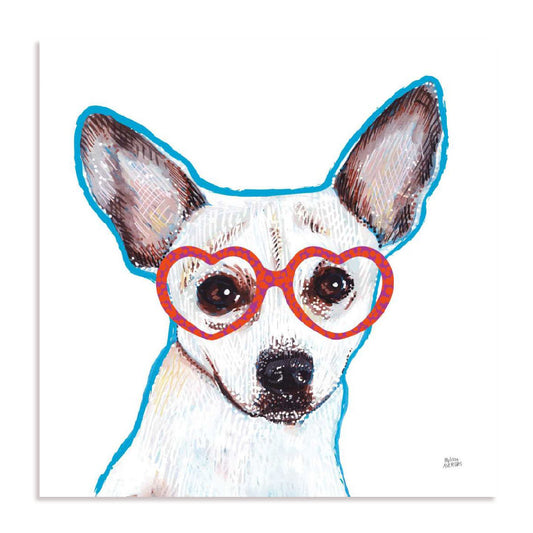 Bespectacled Dog Wall Art