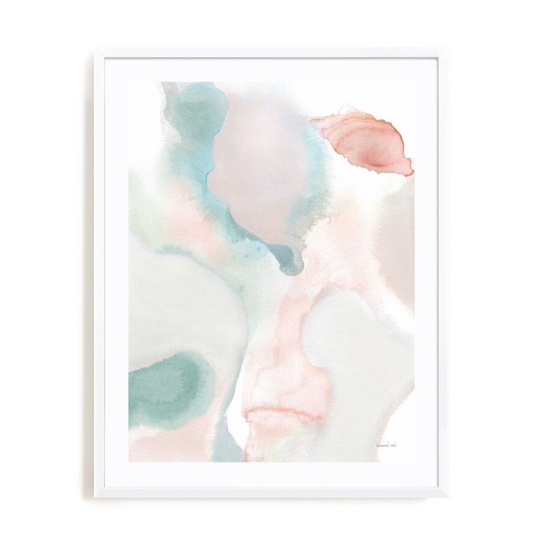 Sage and Pink Abstract I Crop Wall Art