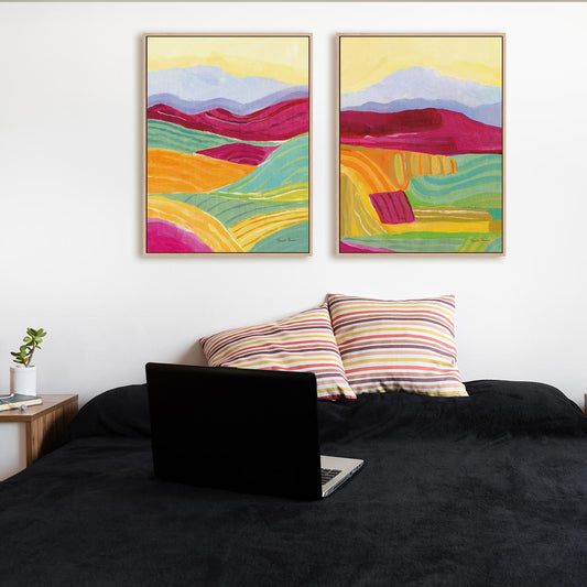 Sunny Landscape I and II Wall Art