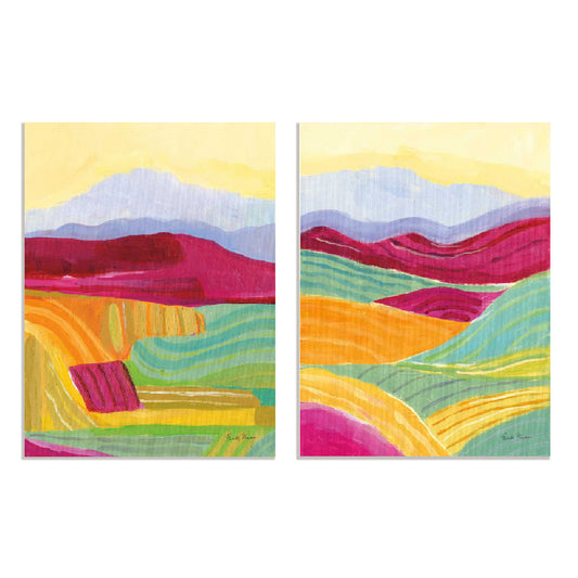 Sunny Landscape I and II Wall Art