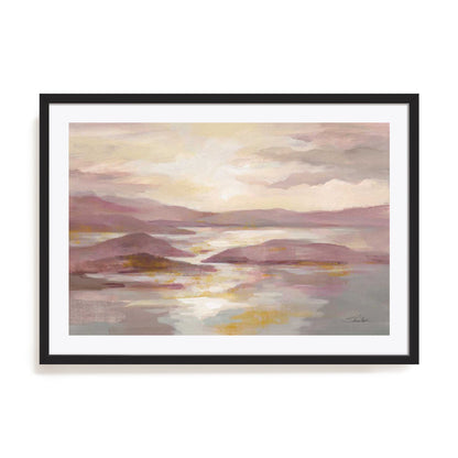 Pink and Gold Landscape Wall Art